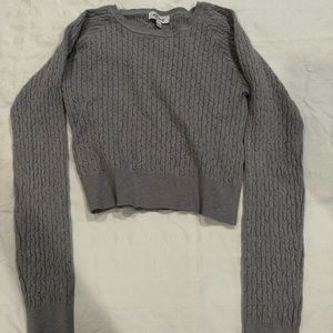 Grey crop top sweater